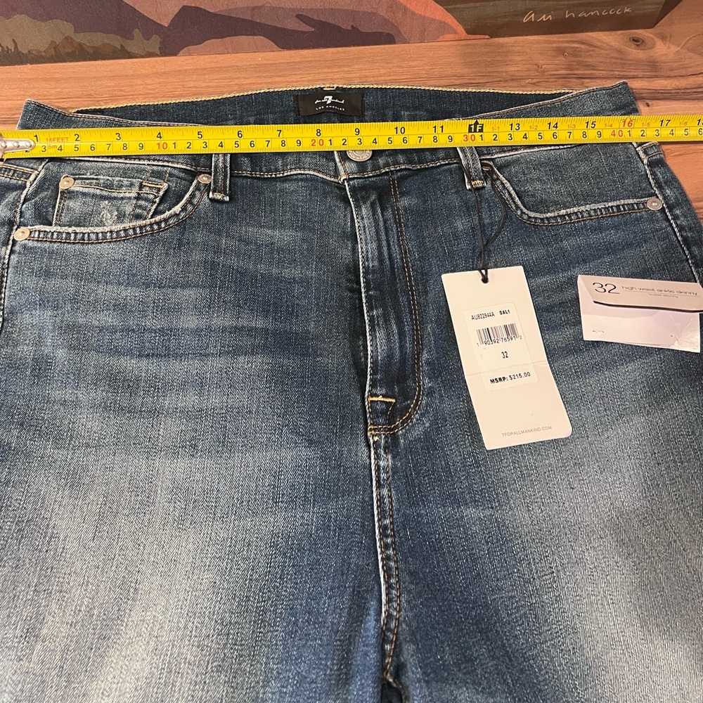 7 for all mankind high waist ankle skinny